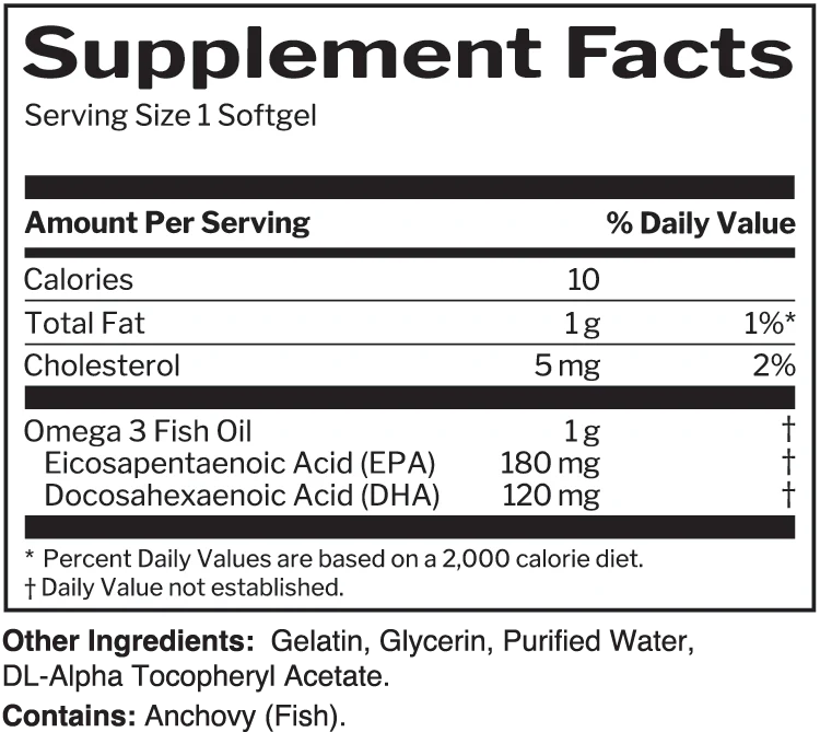 Rule 1 Fish Oil – 100 Softgels