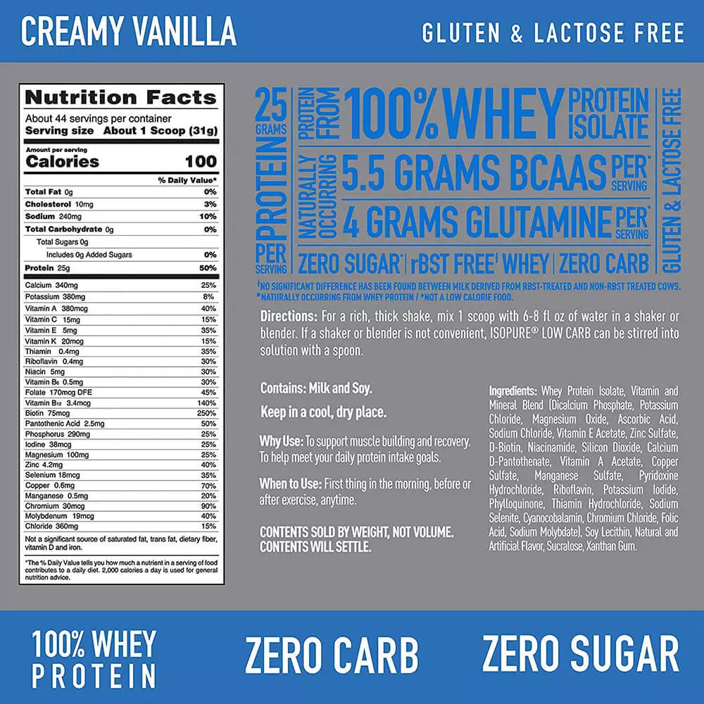 ISOPURE – 1lbs | Premium Whey Protein Isolate