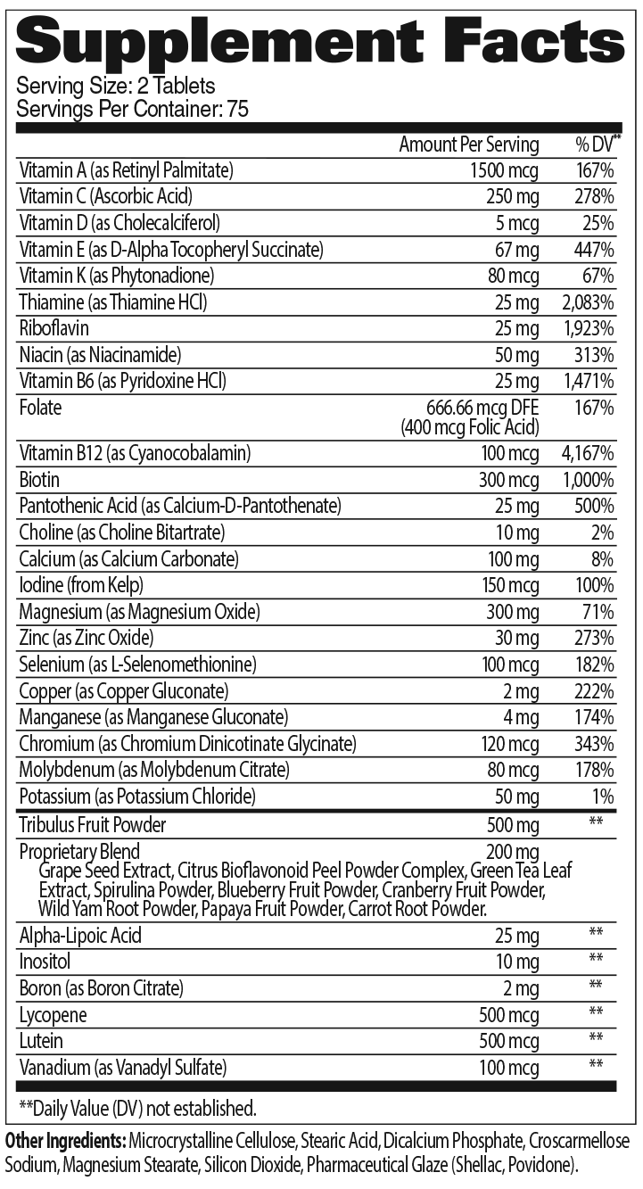 GAT Men's Multi + Test - 60 Tabs
