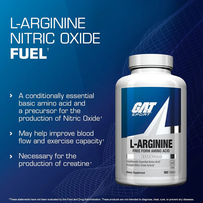 L-Arginine 180 Tablets by GAT Sport