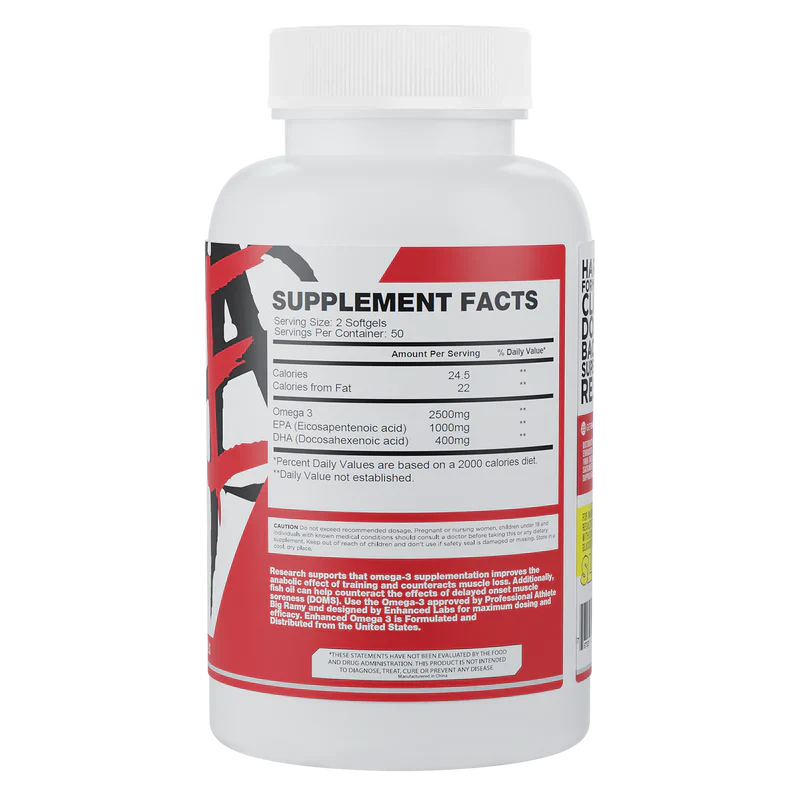 Enhanced Labs Omega 3 Fish Oil - 100 Capsules